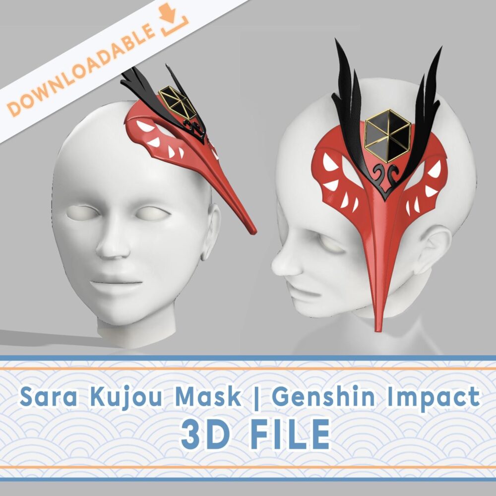 Sara Kujou Mask  | Genshin Impact 3D file