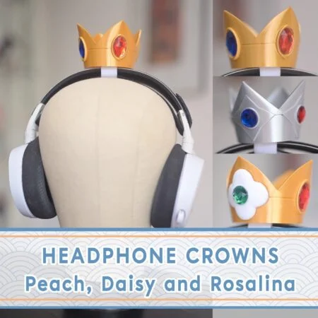 HEADPHONE CROWNS Peach Daisy and Rosalina Ainlina Props