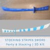 Stripes Stocking Sword | 3D Printed Kit