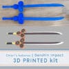 2 Genshin Impact-inspired 3D printed sword replicas for Shiori, meticulously crafted with intricate details, ideal for cosplay and gaming enthusiasts. Comparison of the 3D printed props and the 3D model files