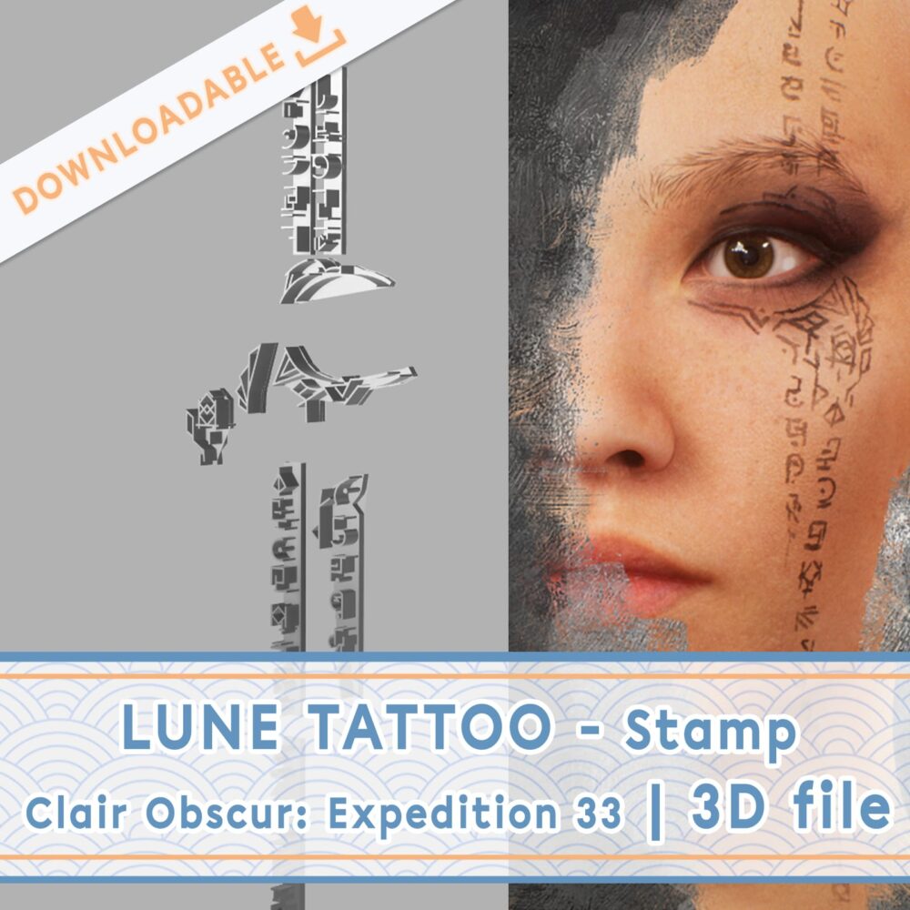 Lune tattoos stamp for Clair Obscur cosplay | 3D file