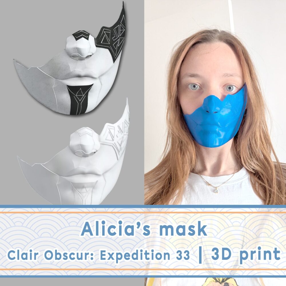 Alicia's mask for Clair Obscur Expedition 33 cosplay | 3D print