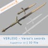 Verleso sword and dagger for Clair Obscur Expedition 33 cosplay | 3D file