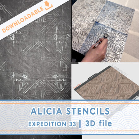 Alicia's stencil for Clair Obscur cosplay | 3D file