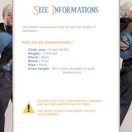 Ainlina Asymetrical bolero (Jett) | Digital Pattern Digital pattern to make an asymetrical bolero (short vest), I used it for my Jett cosplay from Valorant. Please note that this is one size only so it’s not graded. The file included : a PDF to print the cargo pattern, one size, without detailed instructions except how to print it. Materials I used to make the pants are listed in the file. Please note that the seam allowance is not included. January 5th, 2026