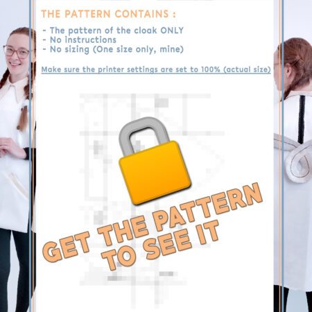 Ainlina Witch cloak | Digital Pattern Digital pattern to make the witch cloak from Witch Hat Atelier, one-size (mine). It is not graded. Perfect for Coco, Tetia, Agathe or Trice. The file included : a PDF to print the full pattern, one size, without detailed instructions except how to print it. April 27th, 2026